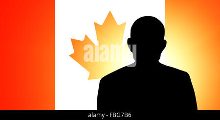 La bandiera canadese Foto Stock