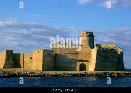 Castello Aragonese di Le Castella, Isola di Capo Rizzuto, Calabria, Italia Foto Stock