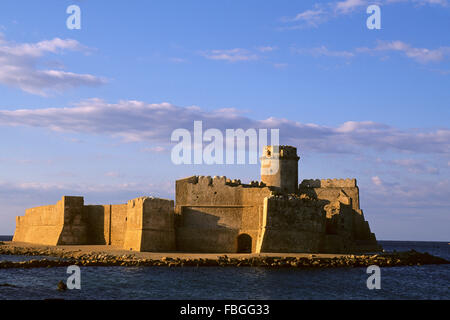 Castello Aragonese di Le Castella, Isola di Capo Rizzuto, Calabria, Italia, Europa Foto Stock