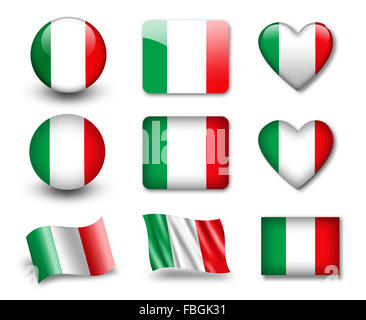 Bandiera Italiana Foto Stock