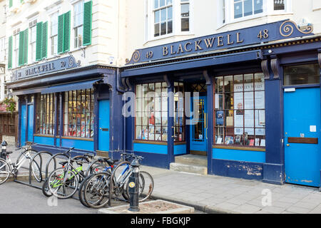 Blackwell's bookshop, 48-50 Broad Street, Oxford Regno Unito Foto Stock