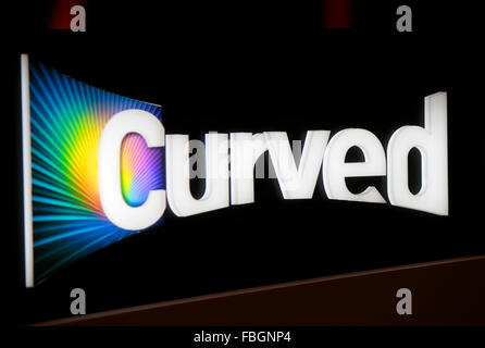 Das Logo der Marke '' curvo, Berlino. Foto Stock
