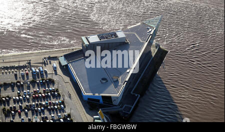 Vista aerea del profondo acquario di Hull, Regno Unito Foto Stock