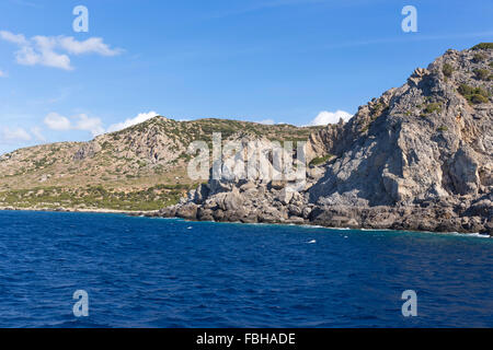 Montagne sulla costa sud di Creta, Grecia, ad Akrotiri (capo) Krios, nei pressi di Paleochora Foto Stock