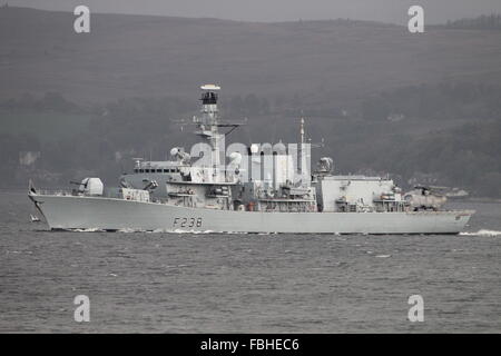 HMS Northumberland (F238), un duca-classe fregata della Royal Navy, voce fuori per l'inizio dell'esercizio comune della Warrior 13-2. Foto Stock