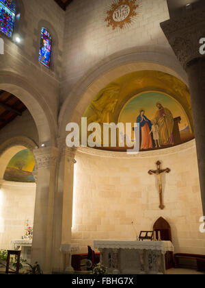 Altare maggiore di San Giuseppe chiesa in Nazareth Foto Stock