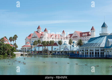 Lago sul Boardwalk Casino & Entertainment Complex, Summerstrand, Port Elizabeth, Eastern Cape Province, Sud Africa Foto Stock