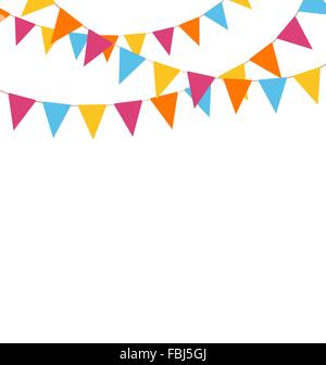 Buntings isolato su bianco Illustrazione Vettoriale