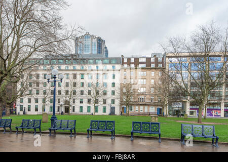 Colmore Row in Birmingham su un giorno inverni, England, Regno Unito Foto Stock
