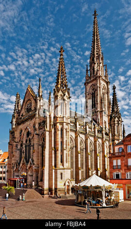 Chiese protestanti chiesa di Santo Stefano, Tempio Saint-Étienne, Mulhouse, Francia Foto Stock