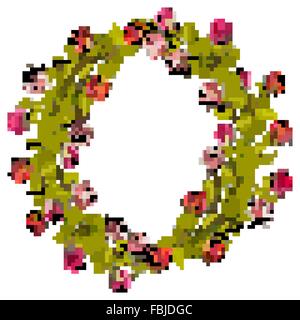 Corona di Rose isolato. EPS 10 Illustrazione Vettoriale