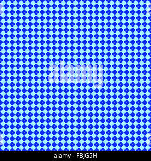 Semplice e geometrica con motivi floreali blu sul modello di ciano sfondo senza giunture Foto Stock