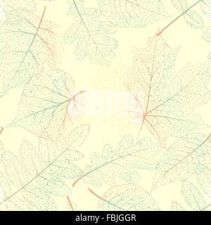 Scheletri di foglia senza giunture. EPS 10 Illustrazione Vettoriale