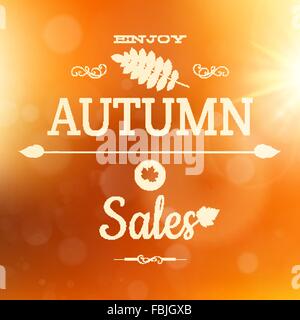 Vendita autunnale sfondo poster. EPS 10 Illustrazione Vettoriale