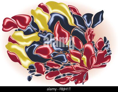 Fiore di coloratissimi pezzi di vetro. EPS10 illustrazione vettoriale Illustrazione Vettoriale