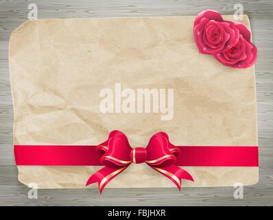 Arco rosso e un paio di cuori. EPS 10 Illustrazione Vettoriale