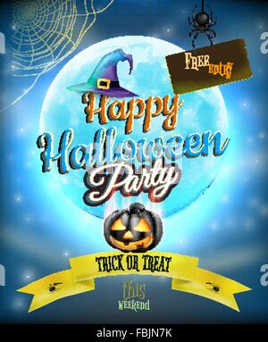 Happy Halloween party Poster. EPS 10 Illustrazione Vettoriale