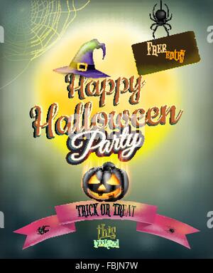 Happy Halloween party Poster. EPS 10 Illustrazione Vettoriale