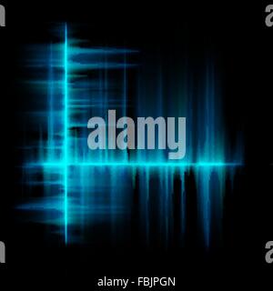 Linee blu equalizzatore modello di progettazione. EPS 10 Illustrazione Vettoriale