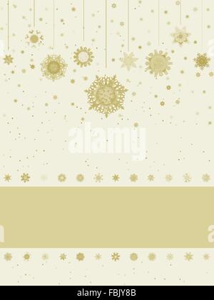 Auguri di Natale carta con i fiocchi di neve. EPS 8 Illustrazione Vettoriale