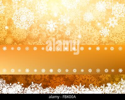 Golden Merry Christmas greeting card. EPS 8 Illustrazione Vettoriale