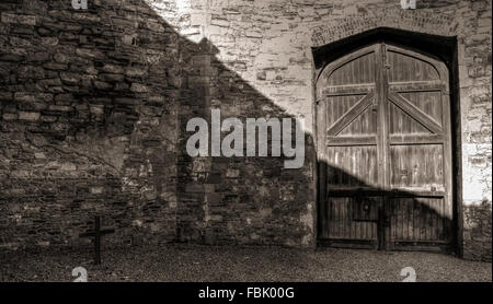 Il cantiere di Kilmainham Gaol dove James Connolly uno dei leader del 1916 Pasqua che aumenta a Dublino è stato eseguito. Foto Stock