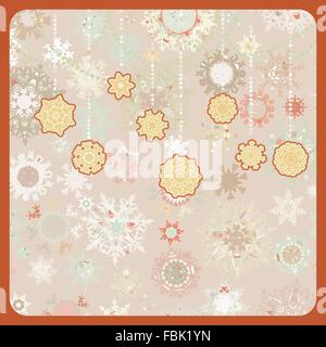 Retrò colorato schema a fiocco di neve. EPS 8 Illustrazione Vettoriale