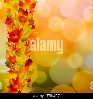 Foglie di autunno, molto superficiale la messa a fuoco. EPS 8 Illustrazione Vettoriale