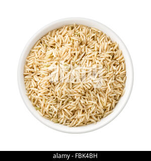 Brown Basmati riso selvatico in un vaso di ceramica Foto Stock