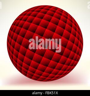 Rosso sfera lucida isolato su bianco. EPS 8 Illustrazione Vettoriale