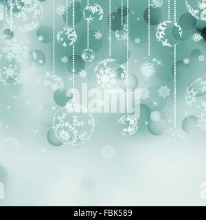 Natale sfondo bokeh di fondo con baubles. EPS 8 Illustrazione Vettoriale