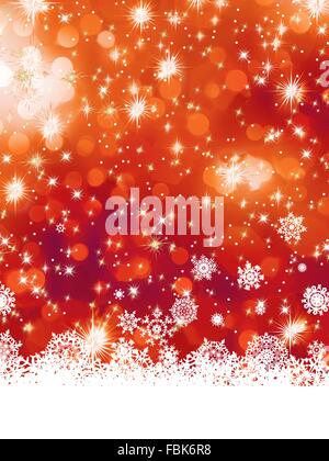 Natale multicolore con il simbolo del fiocco di neve. EPS 8 Illustrazione Vettoriale