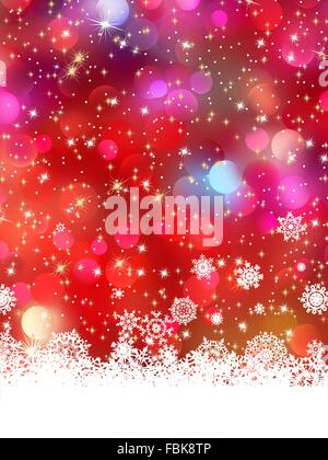 Natale multicolore con il simbolo del fiocco di neve. EPS 8 Illustrazione Vettoriale