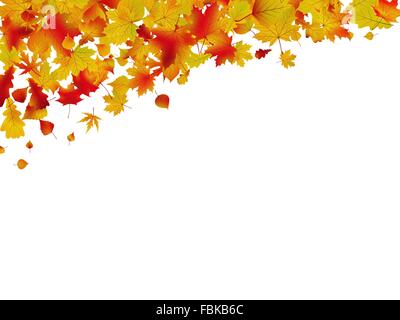 Scheda di autunno di foglie colorate. EPS 8 Illustrazione Vettoriale