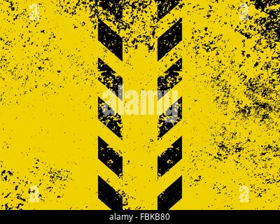 Un grungy e usurate strisce pericolo texture. EPS 8 Illustrazione Vettoriale