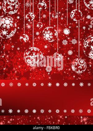 Le palle di Natale su verde bokeh di fondo. EPS 8 Illustrazione Vettoriale