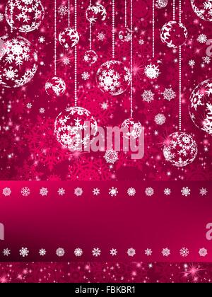 Le palle di Natale su verde bokeh di fondo. EPS 8 Illustrazione Vettoriale