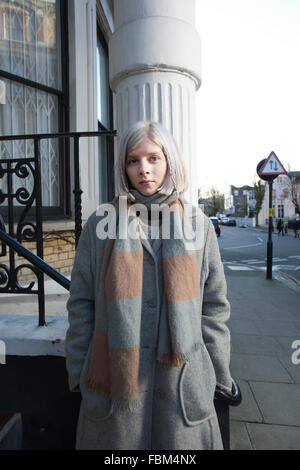 Aurora Aksnes, fase di nome AURORA, cantautrice dalla Norvegia fotografato in London, England, Regno Unito Foto Stock