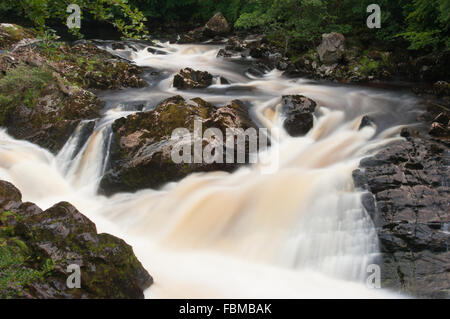 Le Cascate di Feugh - vicino a Banchory, Deeside, Aberdeenshire, Scozia. Foto Stock