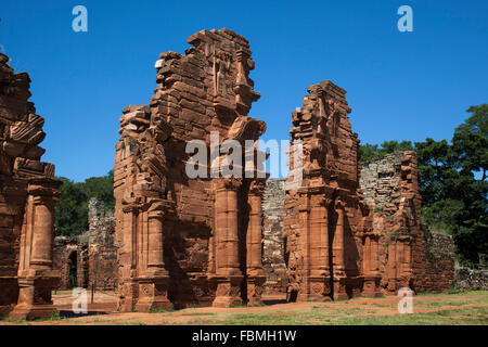 Mision jesuitica guarani, la missione gesuita, san ignacio mini, argentina, SUD AMERICA Foto Stock