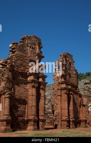 Mision jesuitica guarani, la missione gesuita, san ignacio mini, argentina, SUD AMERICA Foto Stock