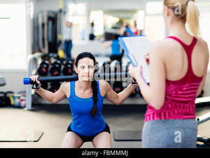 Belle Donne in palestra Foto Stock