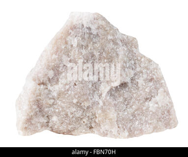 Le riprese in modalità macro del campione di roccia naturale - Dolomite (dolostone) pietra minerale isolato su sfondo bianco Foto Stock