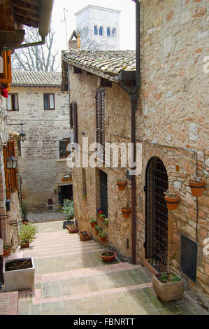 Vicolo stretto - Assisi - Italia Foto Stock