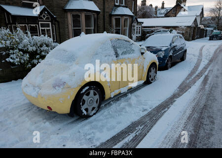 Brinati scarabeo di Volkswagen Auto, Clitheroe, Lancashire, Regno Unito. Foto Stock