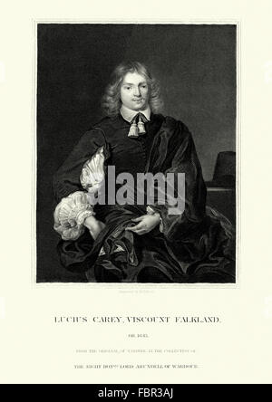 Lucius Cary, secondo il visconte Falkland 1610 A1643 un autore inglese e politico che sat in House of Commons da 1640 a 164 Foto Stock