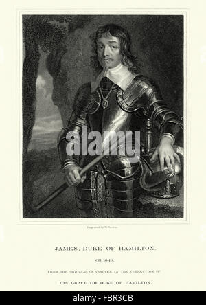 James Hamilton, primo duca di Hamilton 1606 al 1649 un nobile scozzese e influente politico e leader militare durante il T Foto Stock
