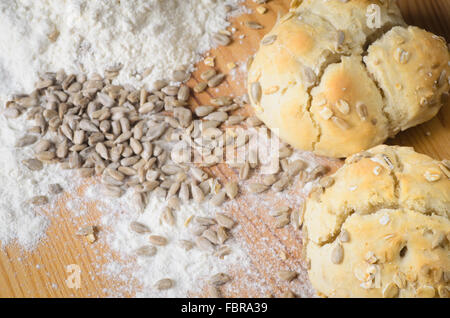 Gruppo di sano ciambelle fatte in casa Foto Stock