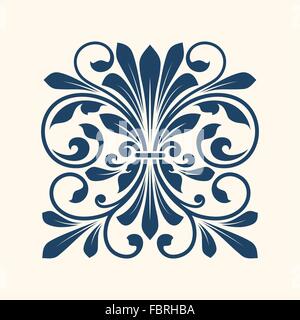 Ornamentali elemento floreale per la progettazione. Illustrazione Vettoriale