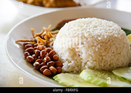 Popolare di cibo malese - nasi lemak Foto Stock